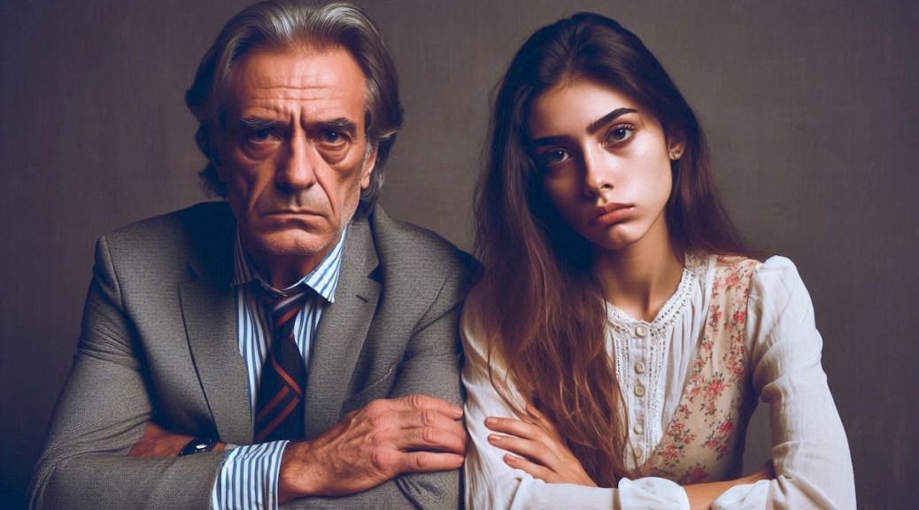 Zulme uğramış boşanmak isteyen fakat hakkı çiğnenen mağdur bir kadın görseli.