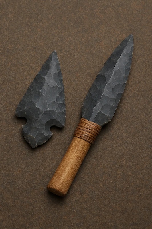 Çakmak taşı sert bir taştır, alet yapımı için elverişlidir, görsel.